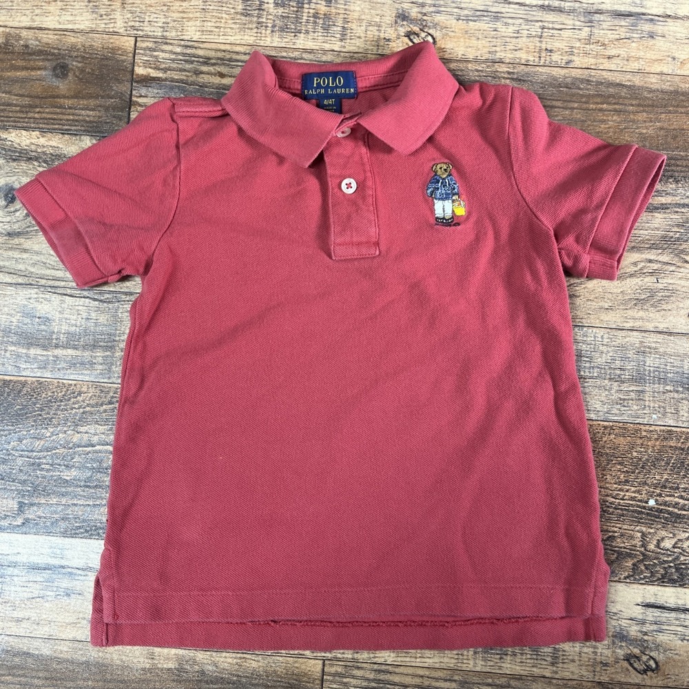 Polo Ralph Lauren Polo Bear Shirt Toddler Boy 4t Coastal Summer Embroidered